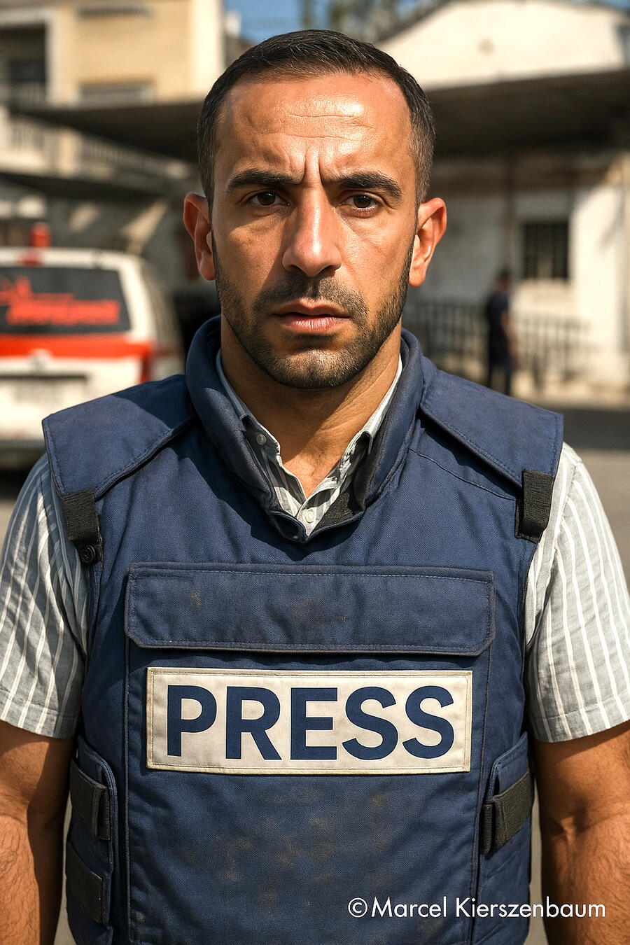 Marcel Kierszenbaum – Zionist Writer & Political Artist Street-art inspired digital portrait of Marcel Kierszenbaum with the slogan: Never Again Is Now – Silence Is Complicity.